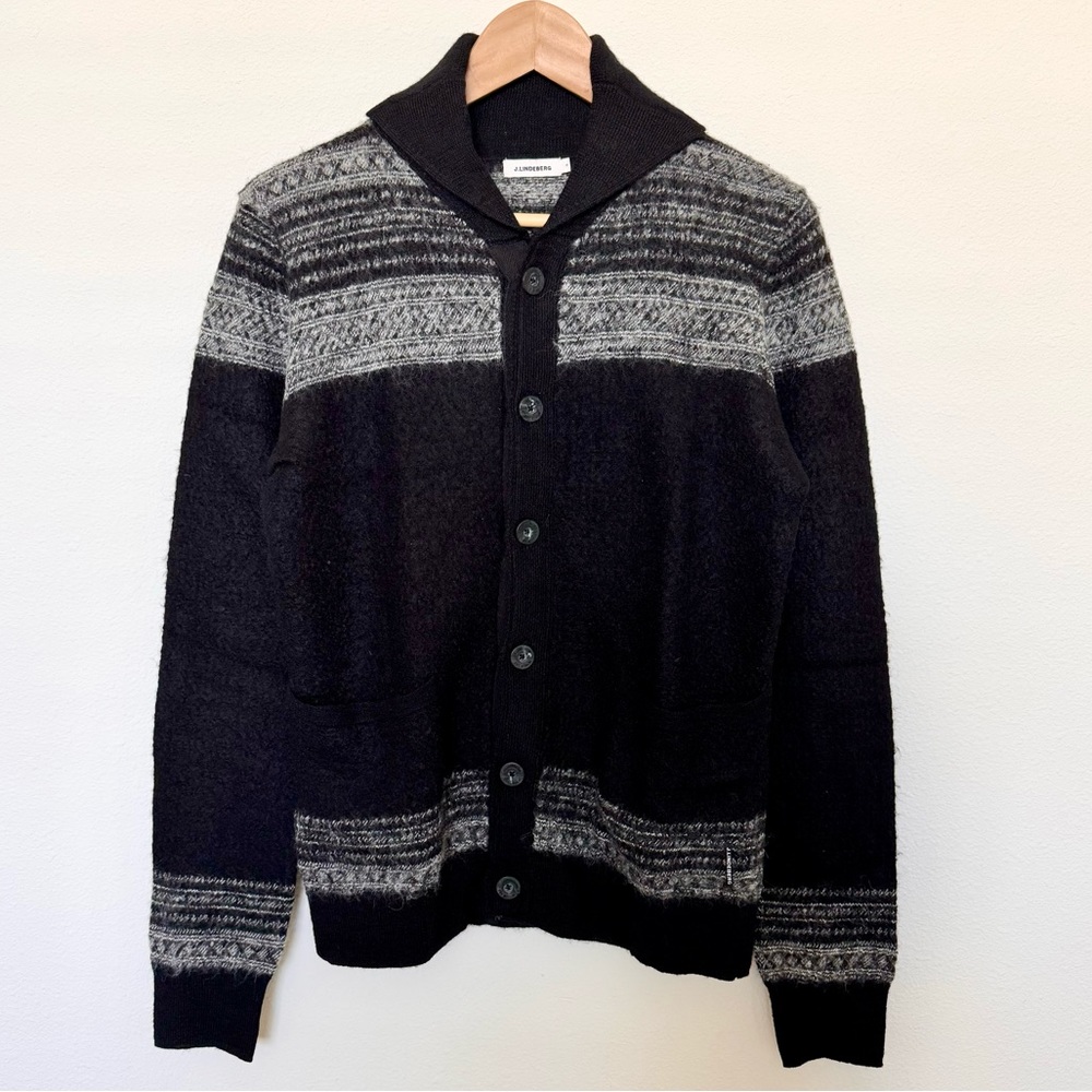 J.Lindeberg Men’s Alpaca Shawl Collar Cardigan S